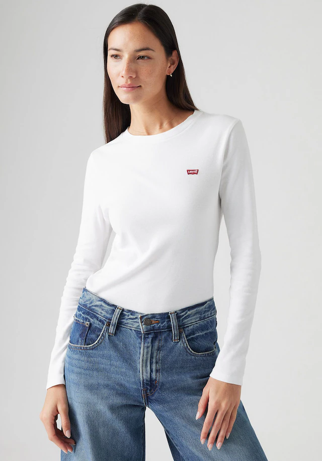 Levi's® Langarmshirt »ESSENTIAL HM LS TEE« mit Logo Stickerei