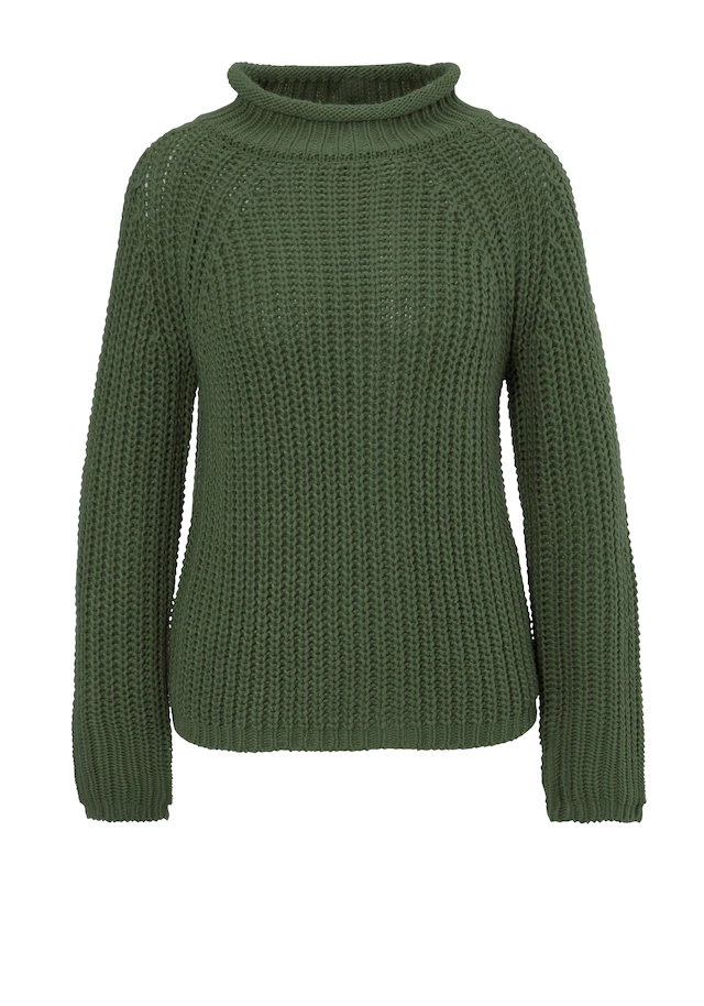 Aniston CASUAL Strickpullover mit Rollkante am Stehkragen