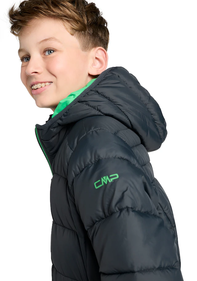 CMP Steppjacke »KID JACKET FIX HOOD« mit Kapuze mit Kapuze, winddicht, wasserabweisend, aus Polyester