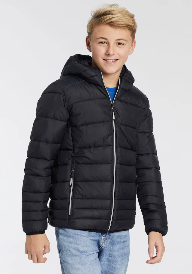 CMP Steppjacke »KID JACKET FIX HOOD« mit Kapuze mit Kapuze, winddicht, wasserabweisend, aus Polyester