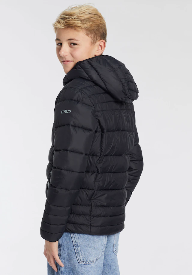 CMP Steppjacke »KID JACKET FIX HOOD« mit Kapuze mit Kapuze, winddicht, wasserabweisend, aus Polyester