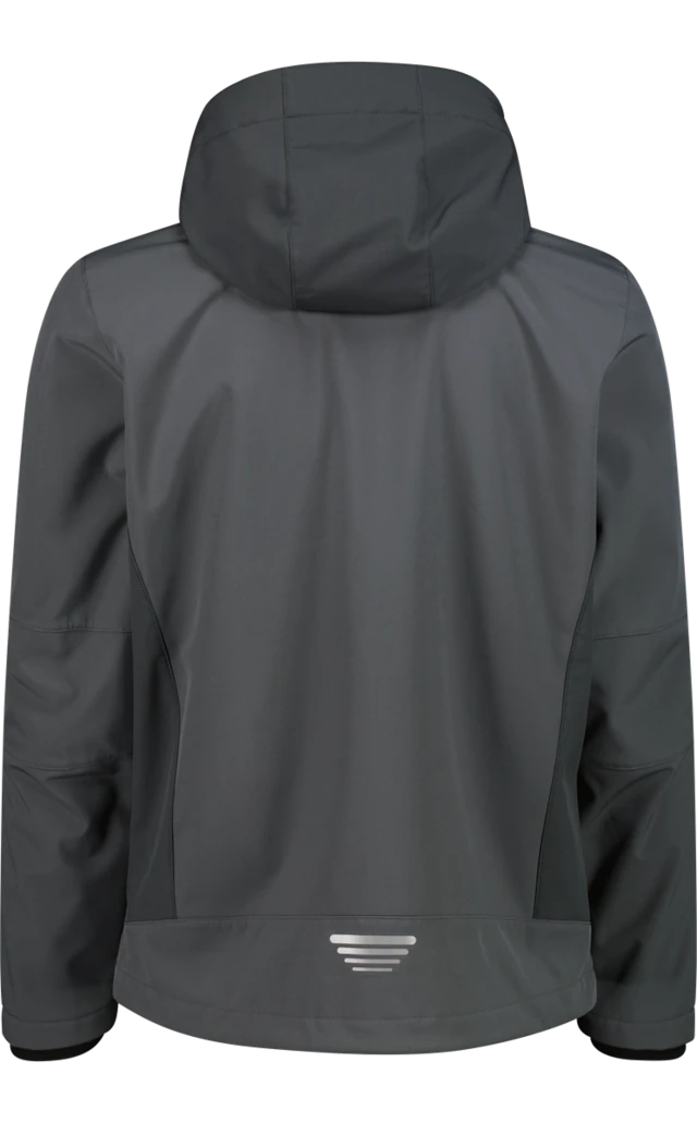 CMP Softshelljacke »MAN JACKET ZIP HOOD« mit Kapuze mit Eingrifftaschen und Brusttasche, windabweisend, atmungsaktiv