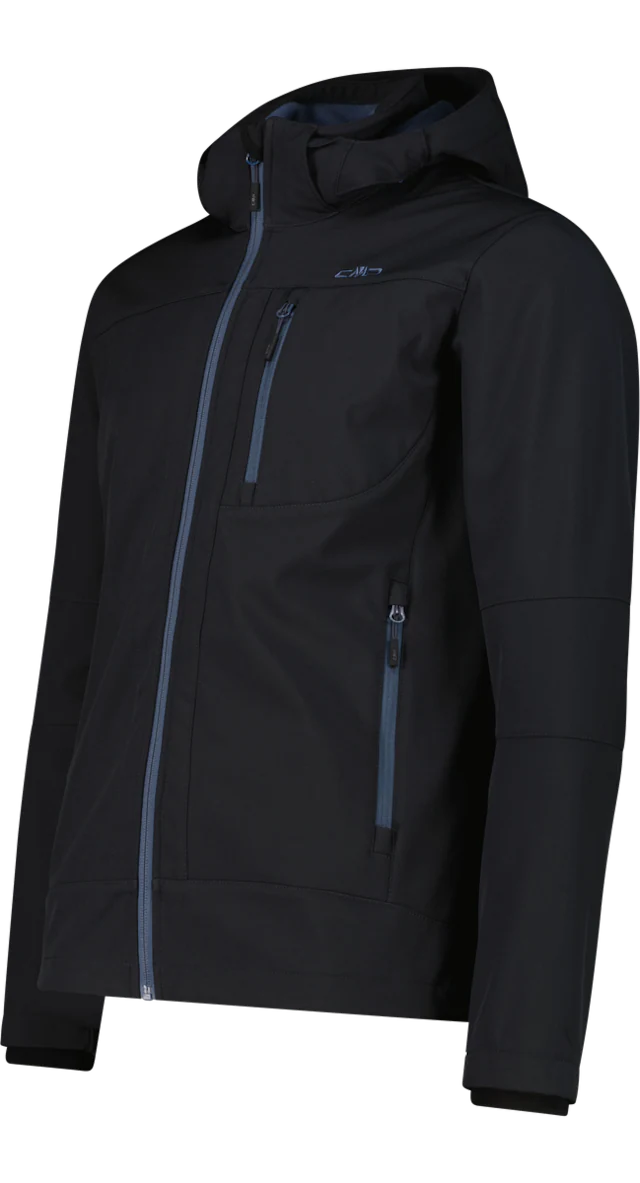CMP Softshelljacke »MAN JACKET ZIP HOOD« mit Kapuze mit Eingrifftaschen und Brusttasche, windabweisend, atmungsaktiv