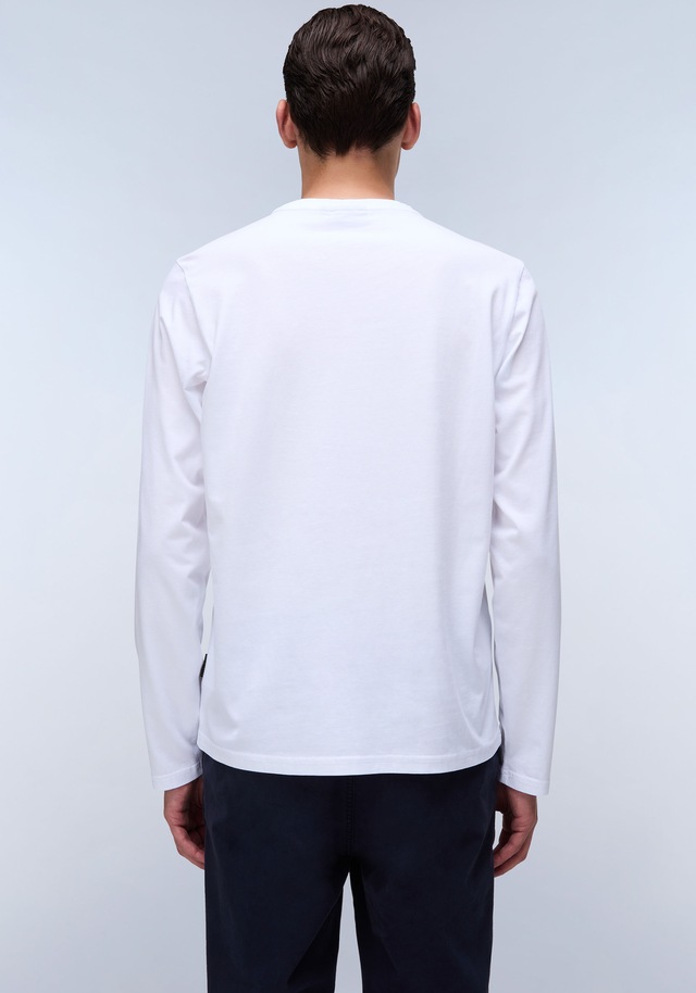 Napapijri Langarmshirt »SALIS« Langarmdesign, unifarbenes Design, mit Markenlabel, aus Baumwolle