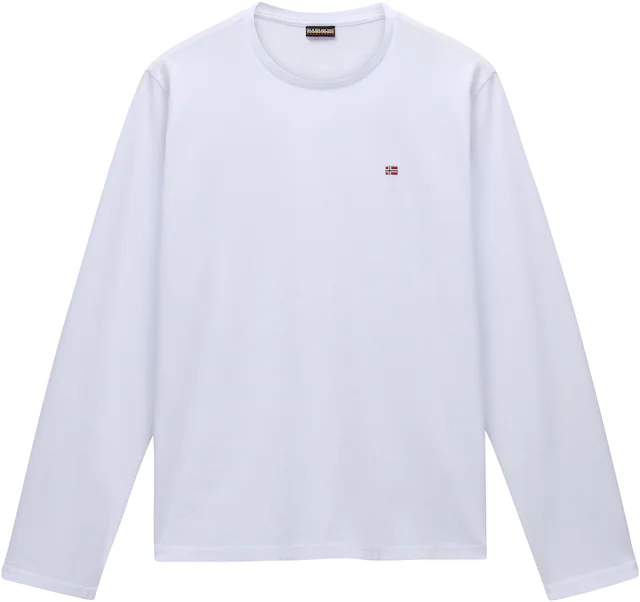 Napapijri Langarmshirt »SALIS« Langarmdesign, unifarbenes Design, mit Markenlabel, aus Baumwolle