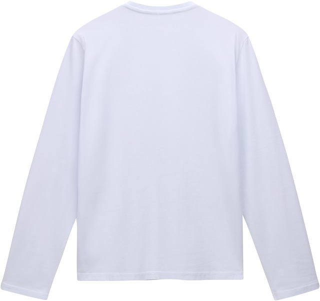 Napapijri Langarmshirt »SALIS« Langarmdesign, unifarbenes Design, mit Markenlabel, aus Baumwolle