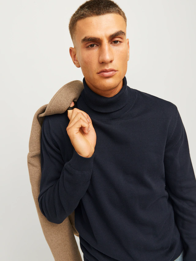 Jack & Jones Rollkragenpullover »JJEBASIC mit hohem Tragekomfort« Baumwolle, regular fit