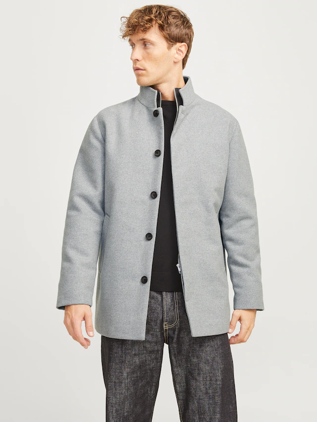 Jack & Jones Wolljacke »JJEHARRISON WOOL JACKET SN« Materialmix, regular fit