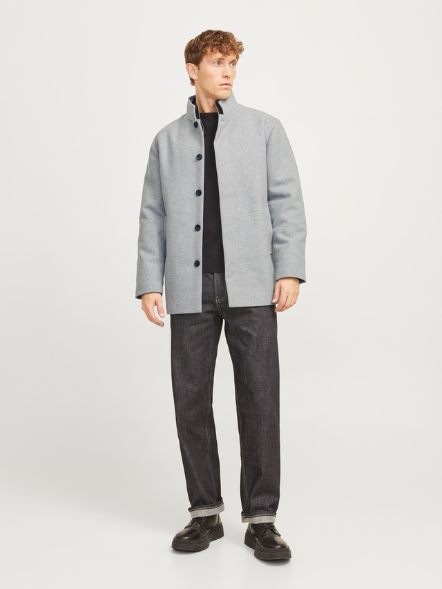 Jack & Jones Wolljacke »JJEHARRISON WOOL JACKET SN« Materialmix, regular fit