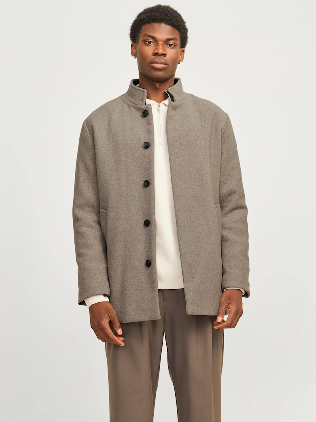 Jack & Jones Wolljacke »JJEHARRISON WOOL JACKET SN« Materialmix, regular fit