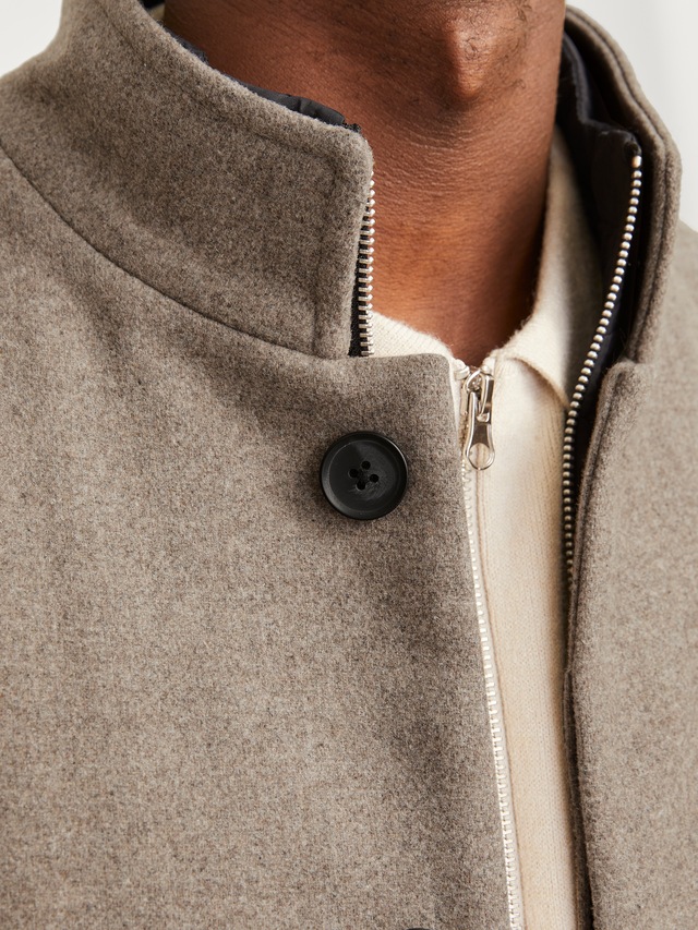 Jack & Jones Wolljacke »JJEHARRISON WOOL JACKET SN« Materialmix, regular fit