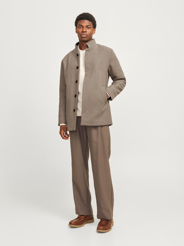 Jack & Jones Wolljacke »JJEHARRISON WOOL JACKET SN« Materialmix, regular fit