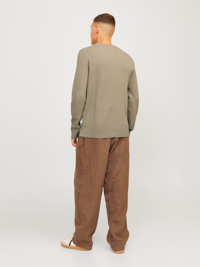 Jack & Jones Rundhalspullover »JJEPERFECT – Pullover mit pflegeleichter Qualität, Structure Fit« unifarben, modisch, regular fit, Strick, Rundhals