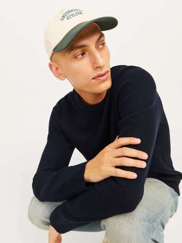 Jack & Jones Rundhalspullover »JJEPERFECT – Pullover mit pflegeleichter Qualität, Structure Fit« unifarben, modisch, regular fit, Strick, Rundhals