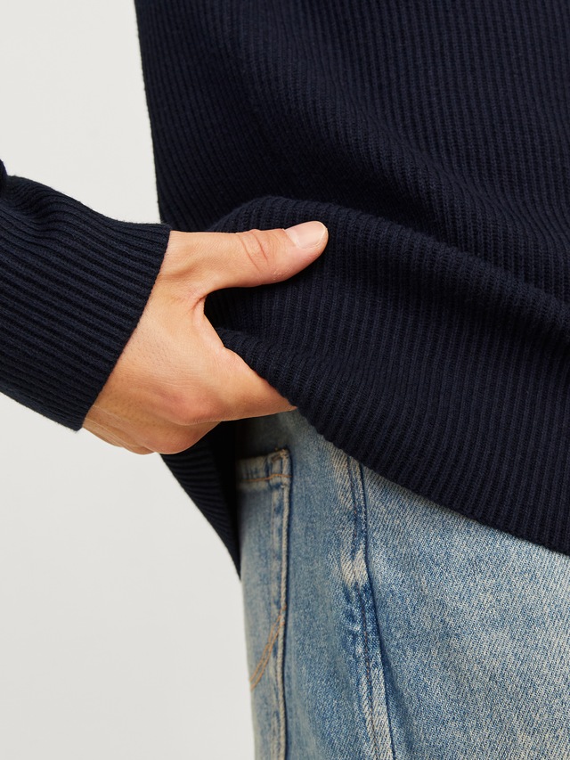 Jack & Jones Rundhalspullover »JJEPERFECT – Pullover mit pflegeleichter Qualität, Structure Fit« unifarben, modisch, regular fit, Strick, Rundhals