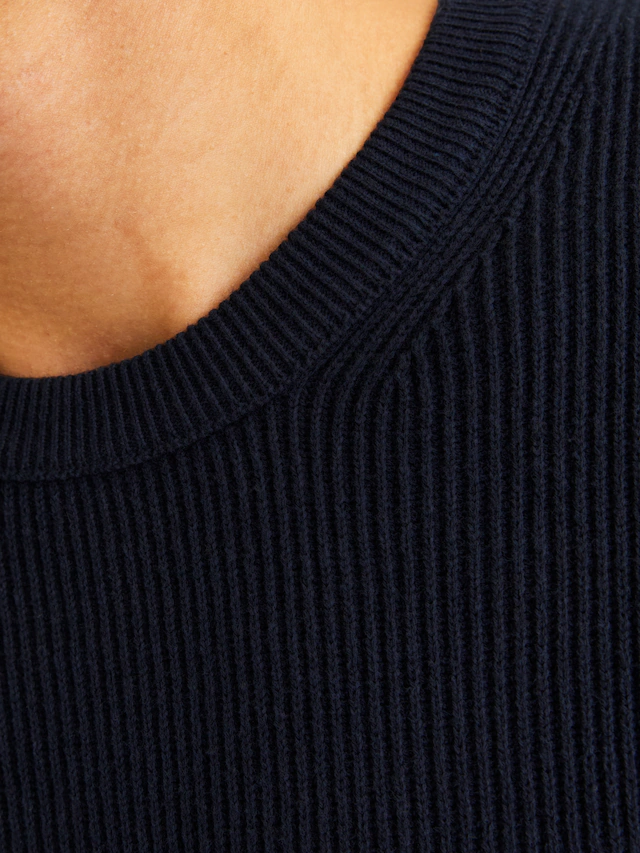Jack & Jones Rundhalspullover »JJEPERFECT – Pullover mit pflegeleichter Qualität, Structure Fit« unifarben, modisch, regular fit, Strick, Rundhals