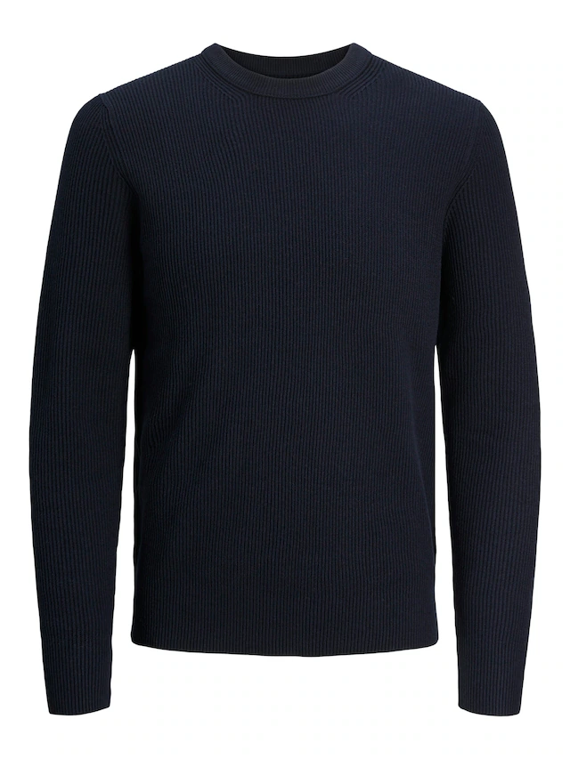 Jack & Jones Rundhalspullover »JJEPERFECT – Pullover mit pflegeleichter Qualität, Structure Fit« unifarben, modisch, regular fit, Strick, Rundhals