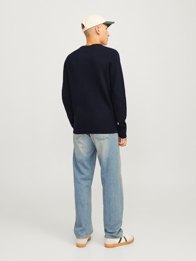 Jack & Jones Rundhalspullover »JJEPERFECT – Pullover mit pflegeleichter Qualität, Structure Fit« unifarben, modisch, regular fit, Strick, Rundhals