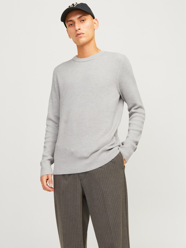 Jack & Jones Rundhalspullover »JJEPERFECT – Pullover mit pflegeleichter Qualität, Structure Fit« unifarben, modisch, regular fit, Strick, Rundhals