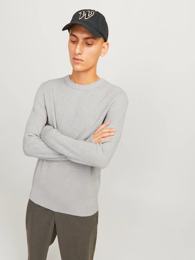 Jack & Jones Rundhalspullover »JJEPERFECT – Pullover mit pflegeleichter Qualität, Structure Fit« unifarben, modisch, regular fit, Strick, Rundhals