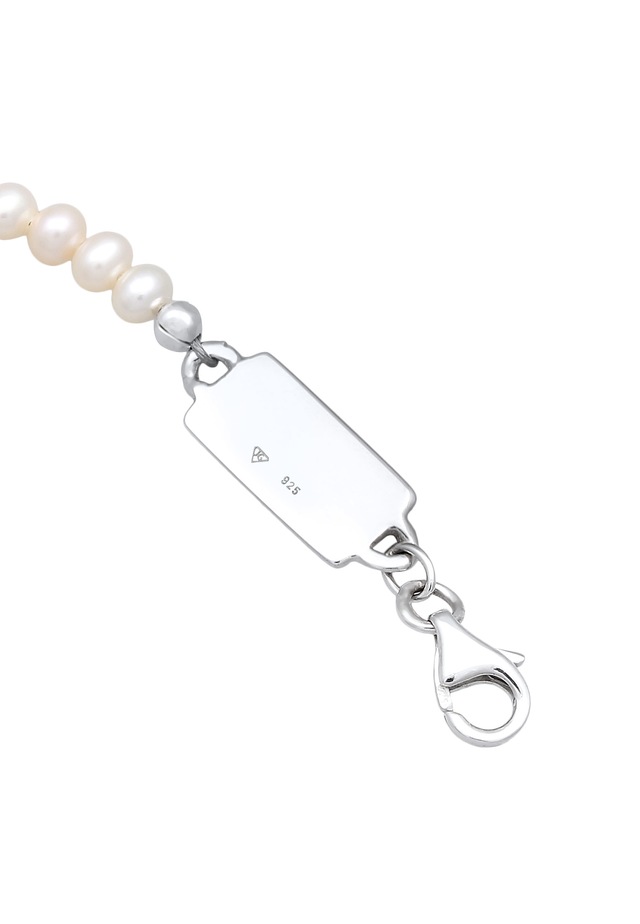 Kuzzoi Armkette »Armband Süßwasserperlen Klassisch Schlicht 925 Silber«