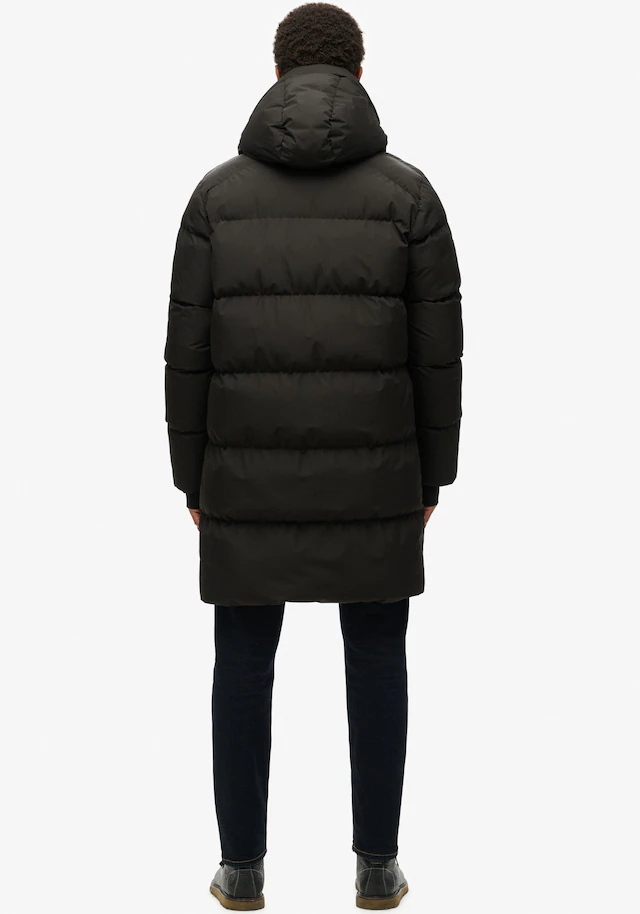 Superdry Steppjacke »HOODED SPORTS PUFFER MID JKT« mit Kapuze Kunstfaser, relaxed fit