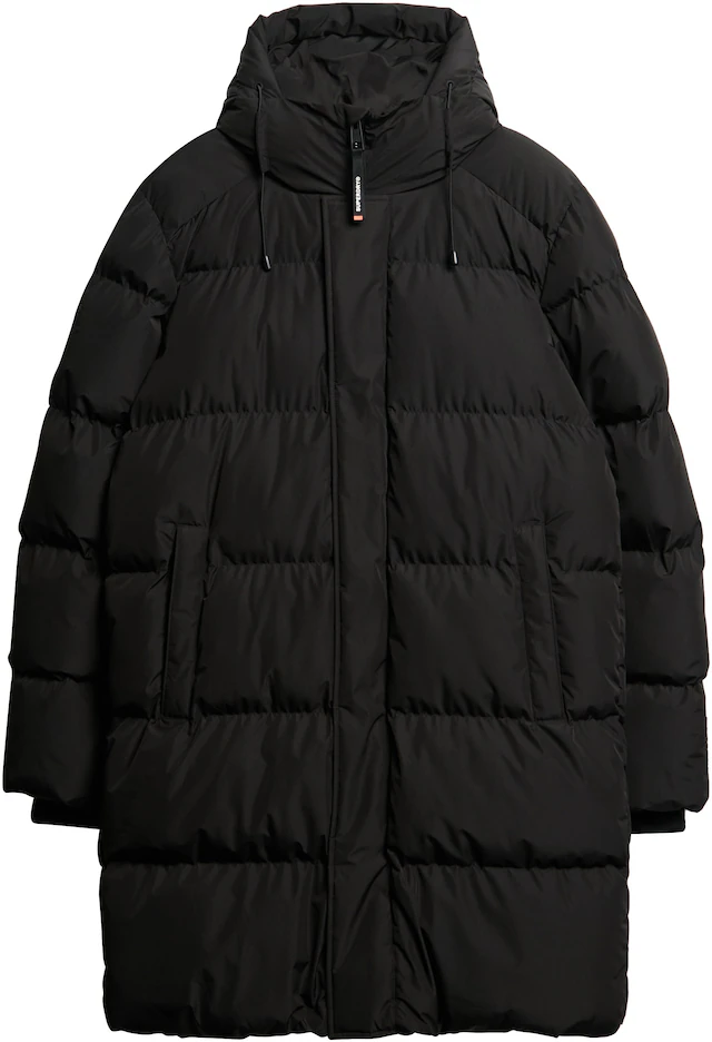 Superdry Steppjacke »HOODED SPORTS PUFFER MID JKT« mit Kapuze Kunstfaser, relaxed fit