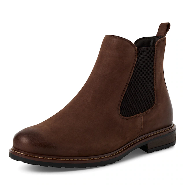 Tamaris Chelseaboots Blockabsatz, Stiefelette, Businesschuh, Schlupfboots, Anziehlasche