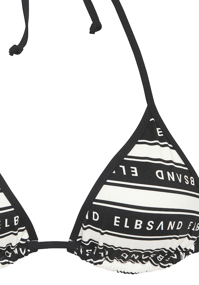 Elbsand Triangel-Bikini »Zone« Set, mit kontrastfarbenen Streifen und Schriftzügen