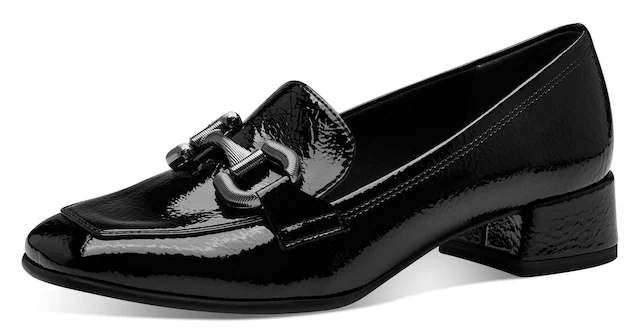 Tamaris Slipper Blockabsatz, Slipper, Businessschuh mit modischer Zierspange