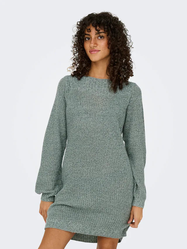 JDY Minikleid »JDYWHITNEY MEGAN L/S BOAT DRESS KNT NOOS« Sommerkleid