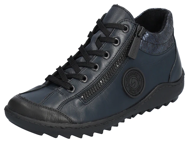 Remonte Schnürboots , Flats, Komfortschuh, Boots mit seitlichem Reißverschluss