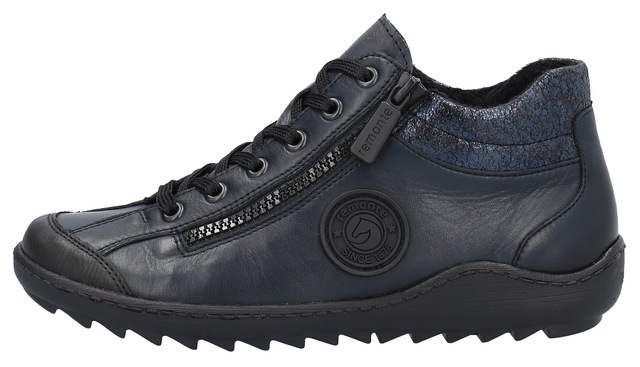 Remonte Schnürboots , Flats, Komfortschuh, Boots mit seitlichem Reißverschluss