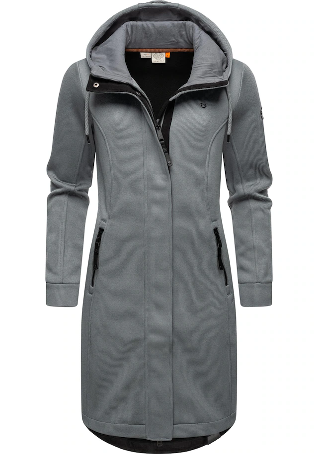 Ragwear Kurzmantel »Letti Long Bonded« Übergangsmantel aus Rippstrick mit Kapuze