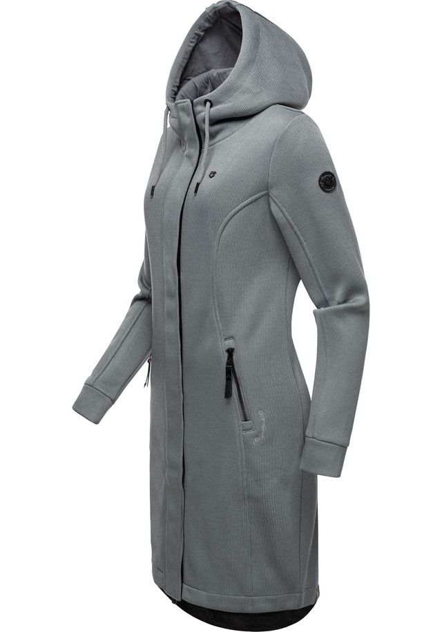 Ragwear Kurzmantel »Letti Long Bonded« Übergangsmantel aus Rippstrick mit Kapuze