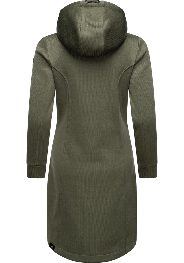 Ragwear Kurzmantel »Letti Long Bonded« Übergangsmantel aus Rippstrick mit Kapuze