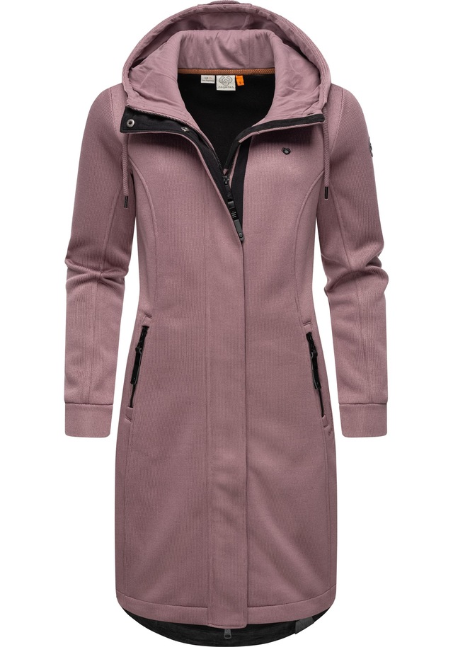 Ragwear Kurzmantel »Letti Long Bonded« Übergangsmantel aus Rippstrick mit Kapuze
