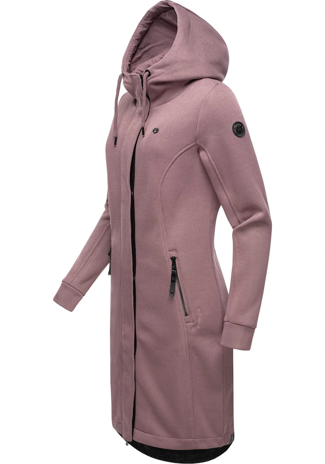 Ragwear Kurzmantel »Letti Long Bonded« Übergangsmantel aus Rippstrick mit Kapuze