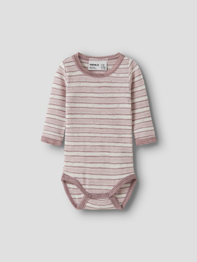 Name It Langarmbody »NBFWANG WOOL NEEDLE LS BODY NOOS« Wolle