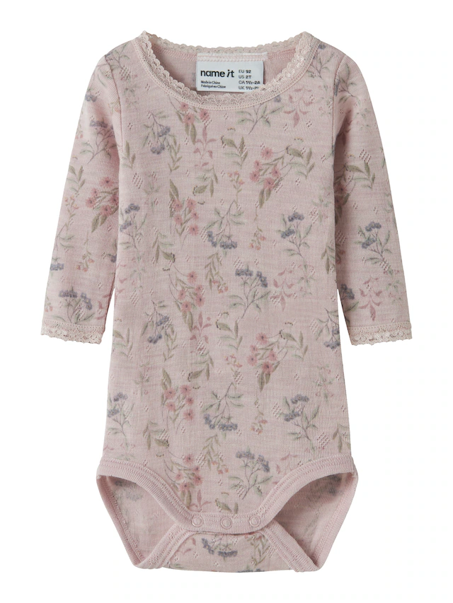Name It Langarmbody »NBFWANG WOOL NEEDLE LS BODY NOOS« Wolle