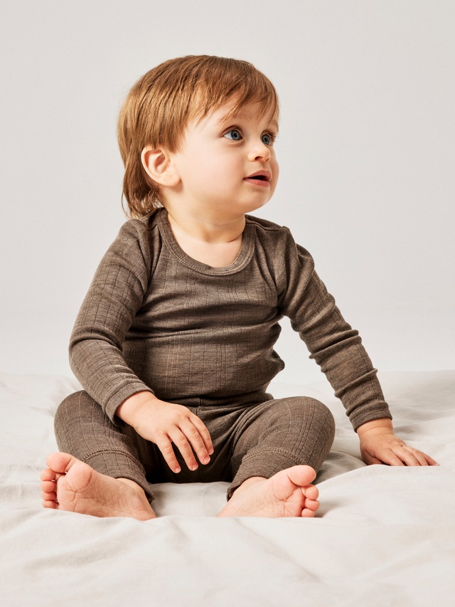 Name It Leggings »NBMWANG WOOL NEEDLE LONGJOHN SOLID NOOS« aus reiner Merinowolle