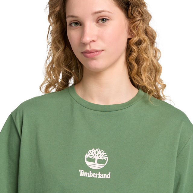 Timberland T-Shirt »Print Stack Logo Short Sleeve Tee« Kurzarm-Design, mit Rundhalsausschnitt mit Rippbündchen, aus Baumwolle