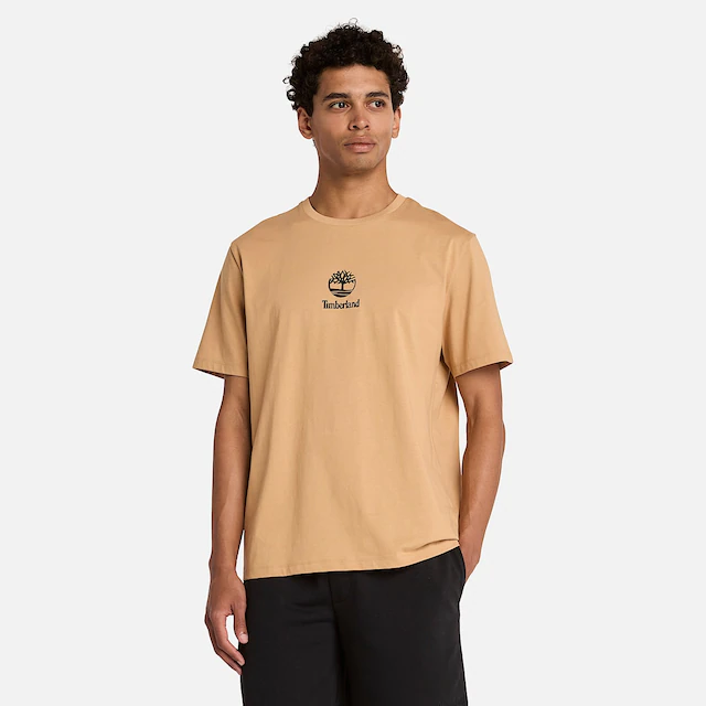 Timberland T-Shirt »Print Stack Logo Short Sleeve Tee« Kurzarm-Design, mit Rundhalsausschnitt mit Rippbündchen, aus Baumwolle