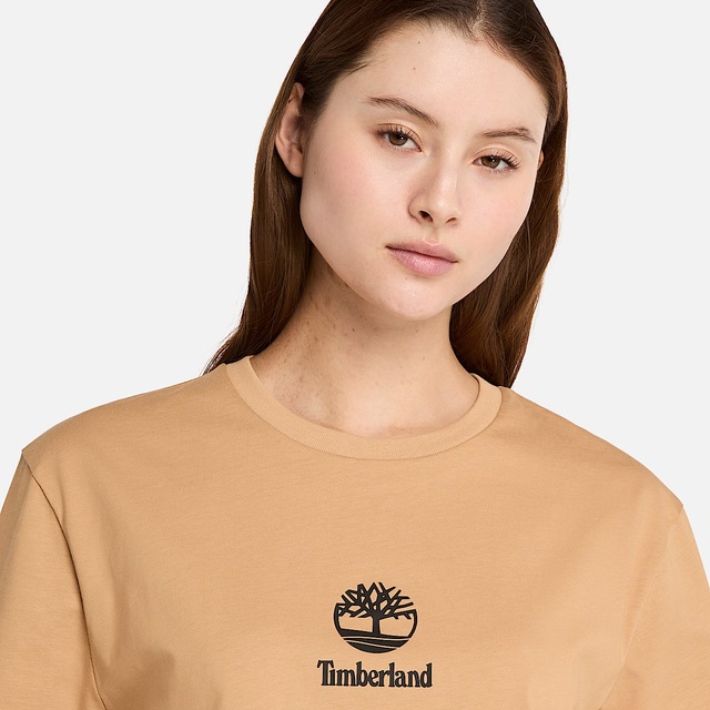 Timberland T-Shirt »Print Stack Logo Short Sleeve Tee« Kurzarm-Design, mit Rundhalsausschnitt mit Rippbündchen, aus Baumwolle