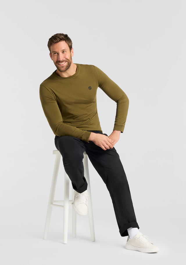 Timberland Langarmshirt »DUNSTAN RIVER Long Sleeve Tee« mit Logostickerei, Langarm-Ausführung, aus Baumwolle, pflegeleicht