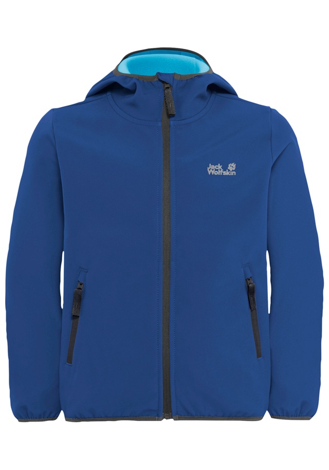 Jack Wolfskin Softshelljacke »FOURWINDS JACKET KIDS« mit Kapuze für Kinder, mit Kapuze, wasserabweisend