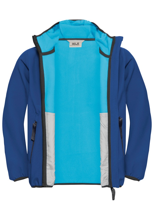 Jack Wolfskin Softshelljacke »FOURWINDS JACKET KIDS« mit Kapuze für Kinder, mit Kapuze, wasserabweisend