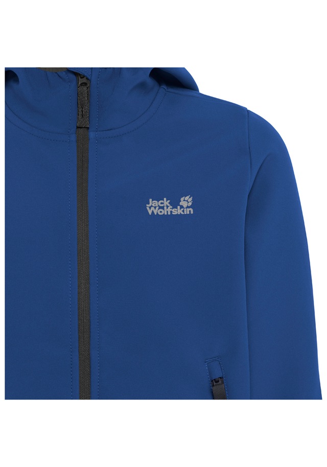 Jack Wolfskin Softshelljacke »FOURWINDS JACKET KIDS« mit Kapuze für Kinder, mit Kapuze, wasserabweisend