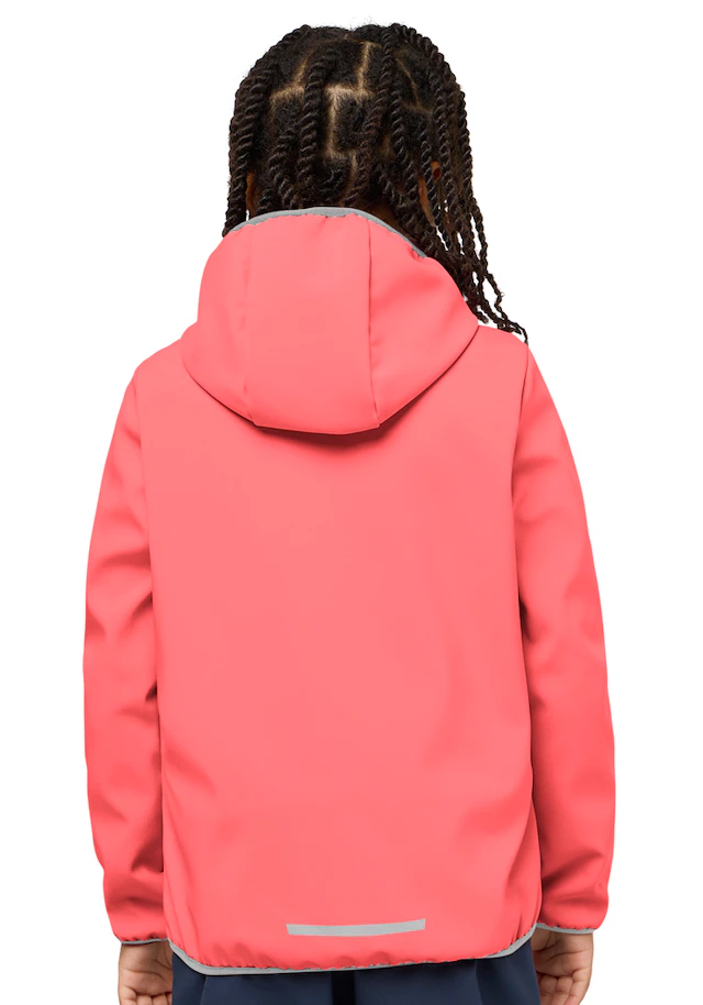 Jack Wolfskin Softshelljacke »FOURWINDS JACKET KIDS« mit Kapuze für Kinder, mit Kapuze, wasserabweisend