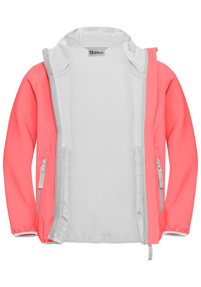 Jack Wolfskin Softshelljacke »FOURWINDS JACKET KIDS« mit Kapuze für Kinder, mit Kapuze, wasserabweisend